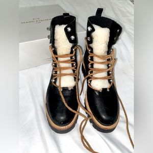 Marc Fisher LTD Lace up Boot with Sherpa